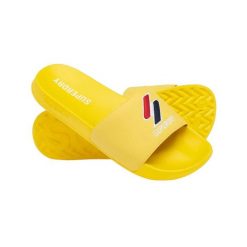 Klapki basenowe damskie Superdry Patch Pool Slide. Czerwone klapki damskie Superdry., bez wzorów, bez obcasa. Za 80.00 zł.