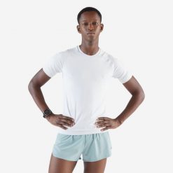Koszulka do biegania męska Kiprun 500 Comfort Slim. Czarne bielizna termoaktywna męska KIPRUN, l, bez wzorów, z elastanu. Za 89.99 zł.