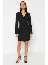 Trendyol Sukienka w kolorze czarnym rozmiar: 38. Czarne sukienki damskie Trendyol, bez wzorów, bez kołnierzyka, bez ramiączek, mini. Za 113.90 zł.