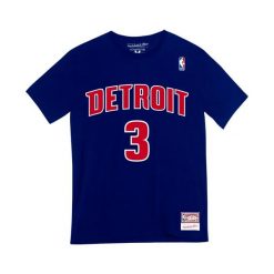 Koszulka Mitchell & Ness Ben Wallace. Niebieskie t-shirty sportowe męskie Mitchell & Ness, l, z materiału, bez ramiączek, do koszykówki. Za 229.50 zł.