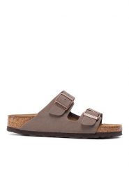 Birkenstock Klapki Arizona Birko-Flor 0151183 Brązowy. Brązowe klapki damskie Birkenstock, bez wzorów, ze skóry, bez obcasa. Za 389.00 zł.