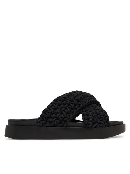 Inuikii Klapki Woven 1004.003.0062 Czarny. Czarne klapki damskie Inuikii, bez wzorów, z materiału, bez obcasa. Za 859.99 zł.