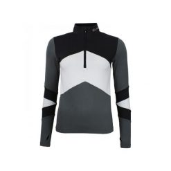 Damska koszulka 1st Skin z zamkiem błyskawicznym Peak Mountain. Czarne bluzki damskie Peak Mountain, bez wzorów, bez kołnierzyka. W wyprzedaży za 168.50 zł.