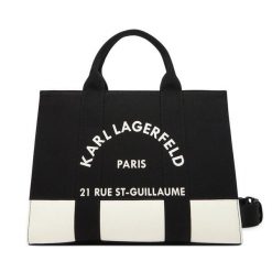 Torebka KARL LAGERFELD. Czarne torebki klasyczne damskie Karl Lagerfeld, bez wzorów, bez dodatków. Za 429.99 zł.