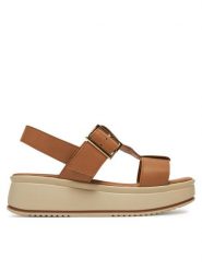 Lasocki Sandały ARC-4883-17 Brązowy. Brązowe sandały damskie Lasocki, bez wzorów, ze skóry, bez obcasa, na koturnie. Za 135.99 zł.