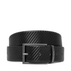Pasek Męski BOSS. Czarne paski męskie Boss, bez wzorów. Za 379.99 zł.