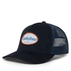 Czapka z daszkiem Quiksilver. Niebieskie czapki męskie Quiksilver, bez wzorów. Za 129.99 zł.