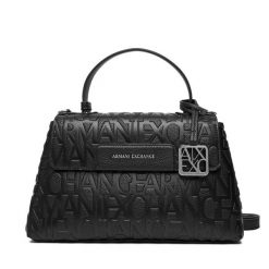 Torebka Armani Exchange. Czarne torebki klasyczne damskie Armani Exchange, bez wzorów, bez dodatków. Za 569.99 zł.