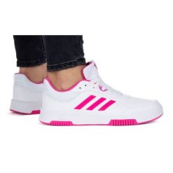 Buty adidas Tensaur Sport 2.0 K W GW6438 białe. Białe buty sportowe na co dzień damskie bez wzorów, z gumy. Za 255.67 zł.