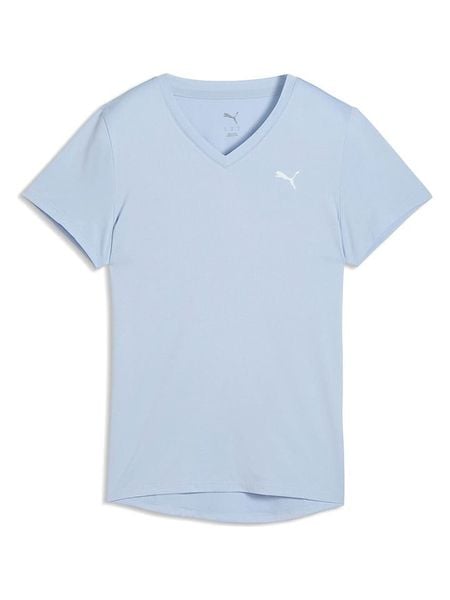 Puma Koszulka funkcyjna "Train All Day Essential" w kolorze błękitnym rozmiar: S. Niebieskie bluzki sportowe damskie Puma, s, bez wzorów, z materiału, bez ramiączek. Za 77.95 zł.