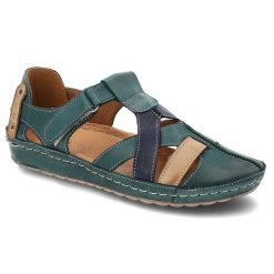 Zielone Sandały Armodo Stylowe Obuwie Damskie. Zielone sandały damskie Armodo, bez wzorów, bez obcasa, na obcasie. Za 269.00 zł.