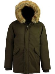 Geographical Norway Parka "Bagway" w kolorze khaki rozmiar: XL. Brązowe parki męskie Geographical Norway, xl, z aplikacjami. Za 259.13 zł.