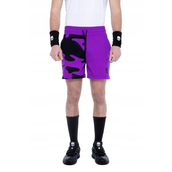Spodenki tenisowe męskie Hydrogen Tech Shorts. Fioletowe szorty męskie HYDROGEN, bez wzorów, sportowe. Za 249.00 zł.