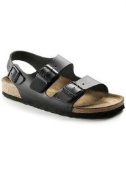 Birkenstock Sandały "Milano" w kolorze czarnym rozmiar: 36. Czarne sandały damskie Birkenstock, bez wzorów, bez obcasa. Za 260.99 zł.