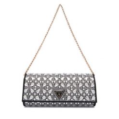 Torebka Guess. Szare torebki klasyczne damskie Guess, z aplikacjami, bez dodatków. Za 719.99 zł.