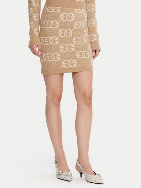 PINKO Spódnica mini Bang Bang 106040 A2YD Beżowy Slim Fit. Brązowe spódniczki damskie Pinko, m, bez wzorów, z wiskozy, mini. Za 619.99 zł.