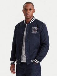Guess Kurtka bomber M6YL23 W2814 Granatowy Regular Fit. Niebieskie kurtki męskie Guess, l, z aplikacjami, z syntetyku, bez kaptura. Za 864.99 zł.