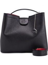 Mia Tomazzi Skórzana torebka w kolorze czarnym - 31 x 26 x 13 cm rozmiar: onesize. Czarne torebki klasyczne damskie Mia Tomazzi, bez wzorów, z materiału, bez dodatków. Za 347.99 zł.