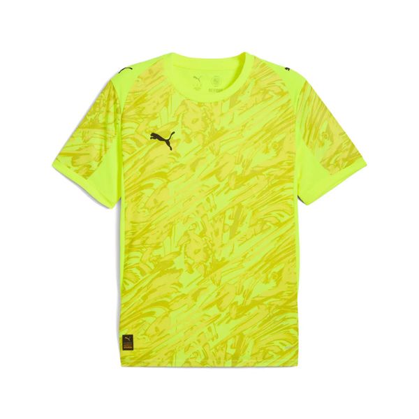 Koszulka bramkarska Puma. Żółte t-shirty sportowe męskie Puma, l, z materiału, bez ramiączek, do piłki nożnej. Za 388.00 zł.