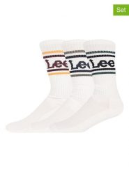 LEE Underwear Skarpety sportowe (3 pary) w kolorze białym rozmiar: 38-42. Białe skarpetki męskie LEE Underwear, bez wzorów. Za 32.59 zł.