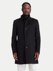 BOSS Płaszcz wełniany H-Hyde-SU-264 50571853 Czarny Slim Fit. Czarne płaszcze męskie Boss, na zimę, m, bez wzorów, z wełny. Za 2,399.00 zł.