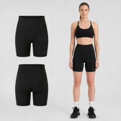 KOLARKI DAMSKIE 4F LEGGINSY KRÓTKIE SPODENKI NA LATO F031 KRÓTKIE KOLOR CZARNY. Czarne legginsy sportowe damskie 4f, l, z bawełny, do biegania. Za 49.99 zł.