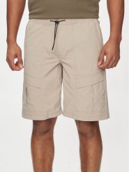 Jack & Jones Szorty materiałowe Velo 12249100 Beżowy Regular Fit. Brązowe szorty męskie Jack & Jones, bez wzorów, z materiału. Za 99.99 zł.