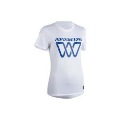 T-Shirt Damski Do Gry W Koszykówkę Bbl W Ts500 Biały. Białe t-shirty damskie TARMAK, l, bez wzorów, z materiału, bez kołnierzyka. Za 39.99 zł.