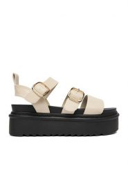 DeeZee Sandały CEO-HY632-1 Écru. Białe sandały damskie DeeZee, bez wzorów, z materiału, bez obcasa, na płaskiej podeszwie. Za 149.99 zł.