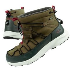 Buty śniegowce Keen Uneek Chukka 1025447 zielone. Zielone buty zimowe męskie na zimę, z materiału, bez zapięcia. Za 588.17 zł.