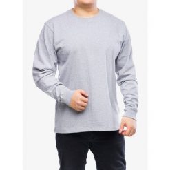 Koszulka z długim rękawem męska Carhartt Sleeve Logo T-Shirt L/S. Szare koszulki męskie z długim rękawem Carhartt, l, bez wzorów, bez kołnierzyka. Za 119.99 zł.