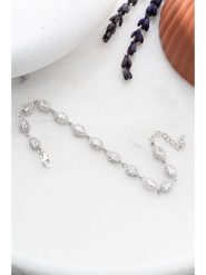 Lodie Silver Srebrna bransoletka z kamieniami ozdobnymi - dł. 17 cm rozmiar: onesize. Szare bransoletki damskie Lodie Silver, srebrne. Za 173.99 zł.