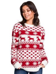 Be Wear Sweter w kolorze czerwonym rozmiar: S/M. Czerwone swetry klasyczne damskie Be Wear, m, bez kołnierzyka. Za 146.50 zł.