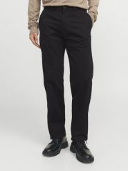 Jack & Jones spodnie chino Mężczyźni Bawełna czarny, 34-34. Czarne spodnie materiałowe męskie Jack & Jones, bez wzorów, z bawełny. Za 199.95 zł.