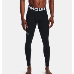 Legginsy termoaktywne męskie UNDER ARMOUR szybkoschnące termiczne. Czarne bielizna termoaktywna męska Under Armour, l, bez wzorów. Za 167.99 zł.