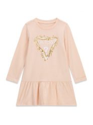 Guess Sukienka codzienna K3YK13 KA6W4 Różowy jasny Regular Fit. Czerwone sukienki dziewczęce Guess, z aplikacjami, z bawełny, bez ramiączek. Za 134.99 zł.