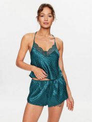 Hunkemöller Koszulka piżamowa 203227 Niebieski Comfortable Fit. Niebieskie koszule nocne damskie Hunkemöller, bez wzorów, z syntetyku. Za 79.99 zł.