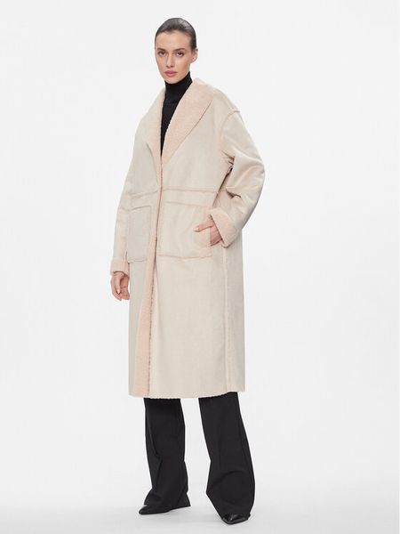 Marc Aurel Kożuch 5496 1000 93142 Beżowy Loose Fit. Brązowe futra damskie Marc Aurel. Za 959.99 zł.