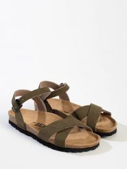 BACKSUN Sandały w kolorze khaki rozmiar: 41. Brązowe sandały damskie Backsun, bez wzorów, bez obcasa. Za 166.88 zł.