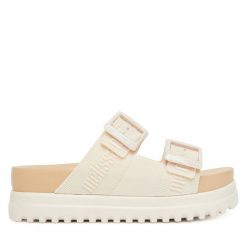 Klapki Melissa. Brązowe klapki damskie Melissa, bez wzorów, bez obcasa. Za 339.99 zł.