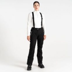 Kurtki narciarskie damskie wodoodporne Dare 2B Diminish. Czarne kurtki narciarskie i snowboardowe damskie Dare 2b, l, bez wzorów, z materiału, bez kaptura, narciarskie. Za 199.99 zł.
