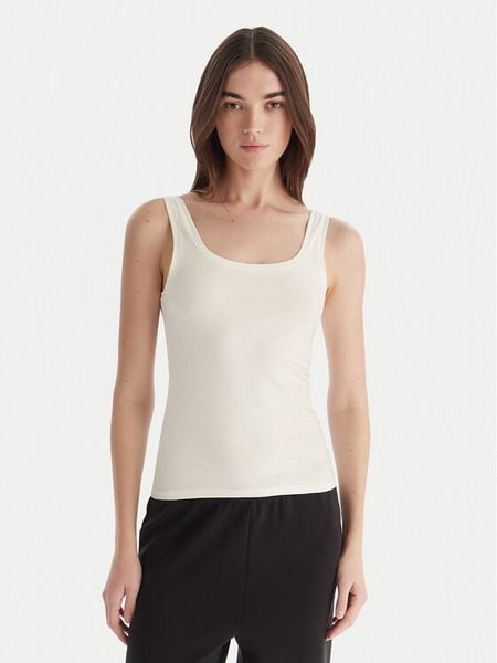 Hunkemöller Top Singlet 302723 Biały Slim Fit. Białe topy damskie Hunkemöller, xs, bez wzorów, z bawełny, bez kołnierzyka. Za 79.99 zł.