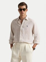 Polo Ralph Lauren Koszula 710B15594006 Beżowy Regular Fit. Brązowe koszule męskie Polo Ralph Lauren, l, bez wzorów, ze lnu, bez kołnierzyka, bez ramiączek. Za 819.99 zł.