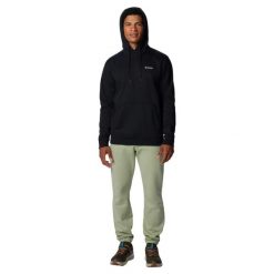 Bluza dresowa sportowa męska Meridian Creek Hoodie. Czarne bluzy bez kaptura męskie Columbia, bez wzorów, z bawełny, sportowe, bez kołnierzyka, bez ramiączek. Za 249.99 zł.
