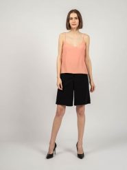 Patrizia Pepe Top | 1C1285/AV35 | Kobieta | Koralowy. Pomarańczowe topy damskie Patrizia Pepe, bez wzorów, z acetatu, bez kołnierzyka. W wyprzedaży za 219.00 zł.
