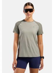 Odlo Koszulka "X-Alp Trail" w kolorze khaki do biegania rozmiar: S. Brązowe bluzki sportowe damskie Odlo, s, bez wzorów, bez ramiączek. Za 219.08 zł.