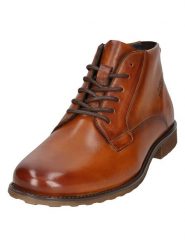 Bugatti Skórzane botki w kolorze jasnobrązowym rozmiar: 43. Brązowe buty zimowe męskie Bugatti, bez zapięcia. Za 311.83 zł.