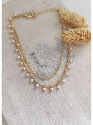 Atelier MIU Pozłacany naszyjnik z elementem ozdobnym rozmiar: onesize. Białe naszyjniki damskie atelier MIU, pozłacane. Za 39.99 zł.