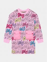 Marc Jacobs Sukienka dzianinowa W12462 Różowy Regular Fit. Czerwone sukienki dziewczęce MARC JACOBS, bez wzorów, z dzianiny, bez ramiączek. Za 399.99 zł.