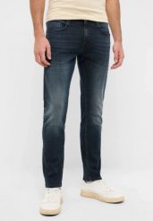 Męskie Spodnie jeansowe Mustang Style Oregon Slim Denim Blue 1016428 5000 783. Niebieskie spodnie materiałowe męskie Mustang, bez wzorów, z denimu. Za 219.99 zł.